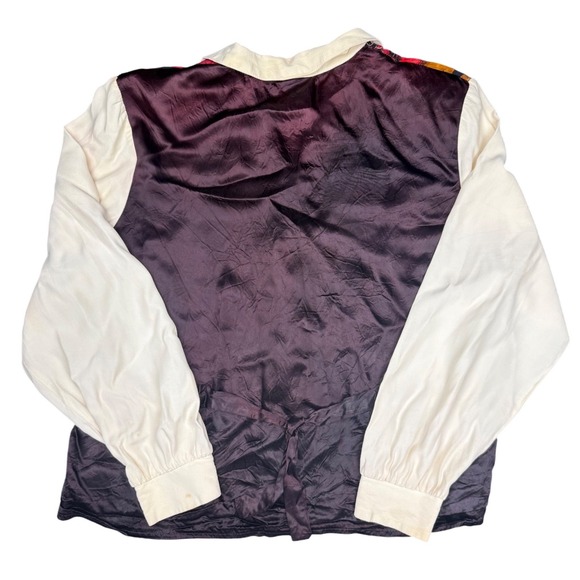 Bobbie Brooks Vintage Blouse Size 20 Abstract Print Puff Sleeve USA Made - Picture 2 of 10